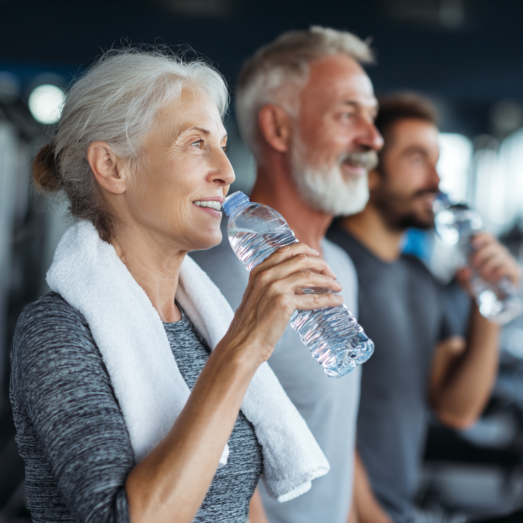 Diverse group of smiling Ukrainian adults practicing holistic wellness activities like yoga and meditation, representing mind-body connection